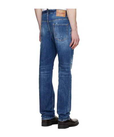 Dsquared2 Belt Loop Jeans In Blue