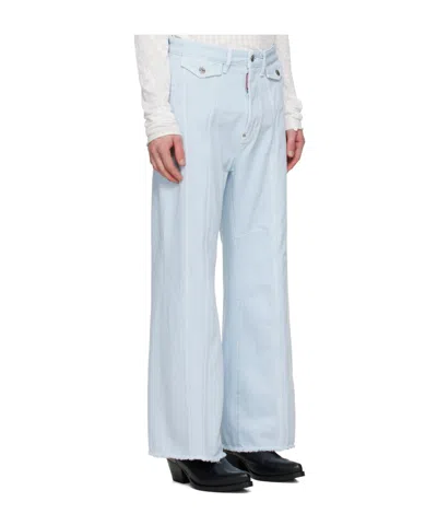 Dsquared2 Eros Belt Loop Jeans In Blue