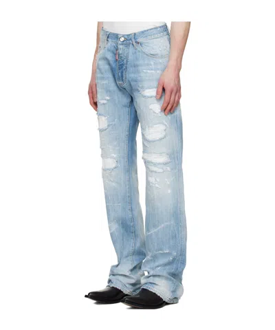 Dsquared2 Belt Loop Jeans In Blue