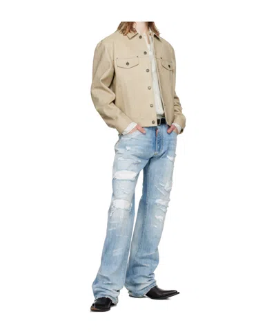 Dsquared2 Belt Loop Jeans In Blue