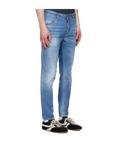 Dsquared2 Belt Loop Jeans In Blue