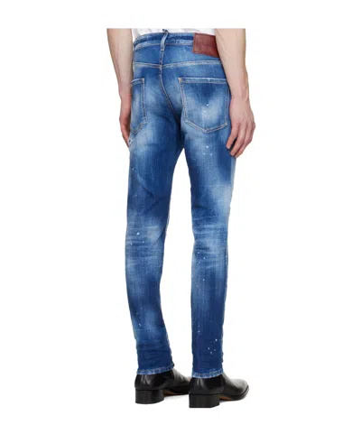 Dsquared2 Teddy Belt Loop Jeans In Blue