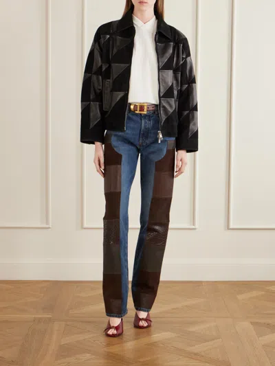Versace Patchwork Panelled Jeans In Multi
