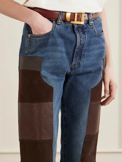 Versace Patchwork Panelled Jeans In Multi