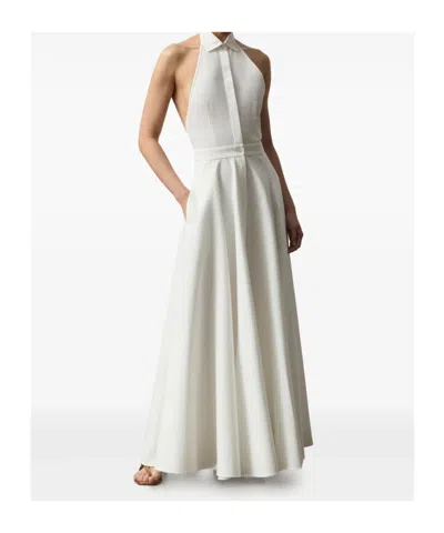 Ralph Lauren Halterneck Shirt Dress In White