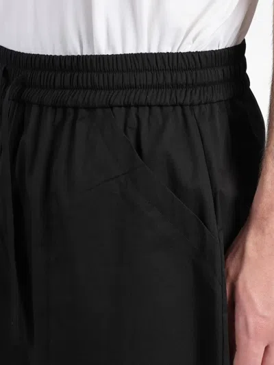 Alpha Studio Drawstring Elasticated-waist Trousers In Black