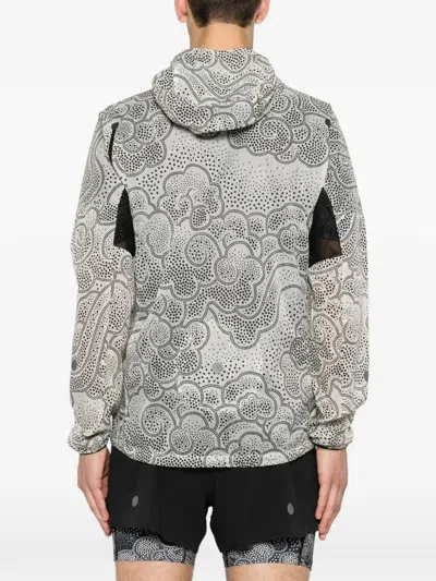 Asics Dot-print Hooded Jacket In Multi