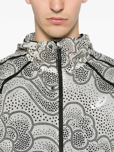 Asics Dot-print Hooded Jacket In Multi
