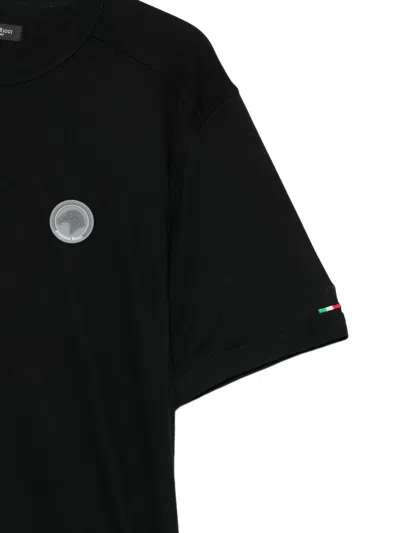 Stefano Ricci Logo-patch T-shirt In Black