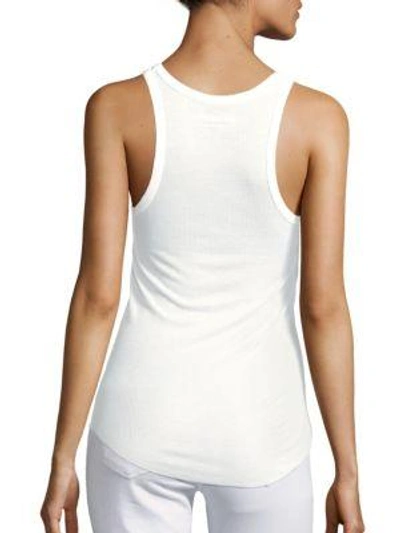 Shop Zadig & Voltaire Scoopneck Sleeveless Tank Top In White