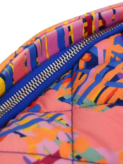 Pre-owned Chanel 2017 Abstract-print Quilted Backpack In Pink
