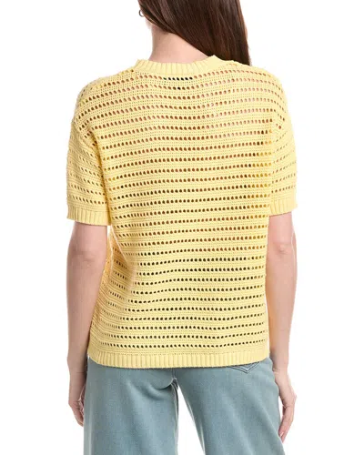 Joseph A . Open Stitch Boxy T-shirt In Yellow