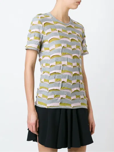 Junya Watanabe Panel Striped T-shirt In Multi