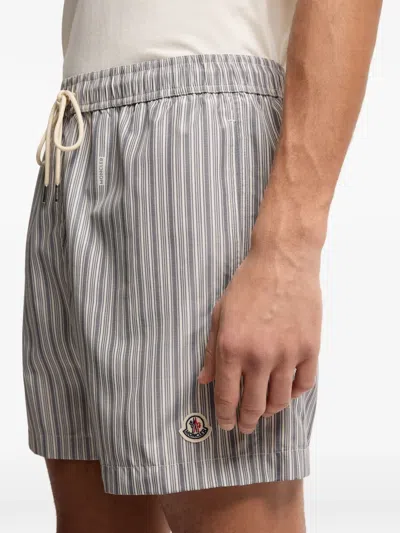Moncler Striped Drawstring Shorts In Multi