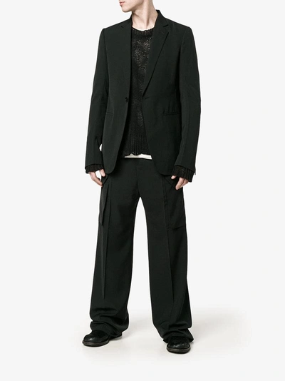 Shop Rick Owens Tailored Cargo Trousers In Black
