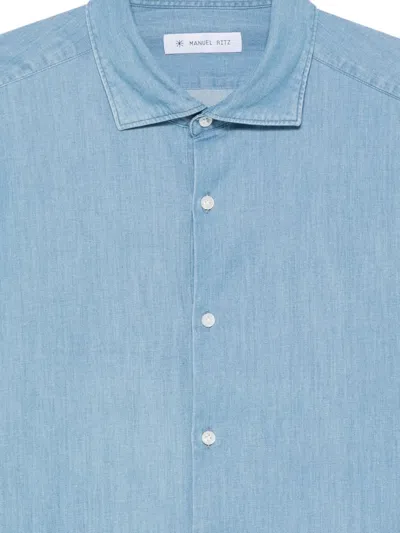 Manuel Ritz Denim Shirt In Blue