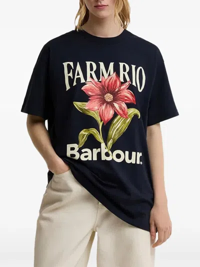 X FARM RIO FLORAL-PRINT T-SHIRT