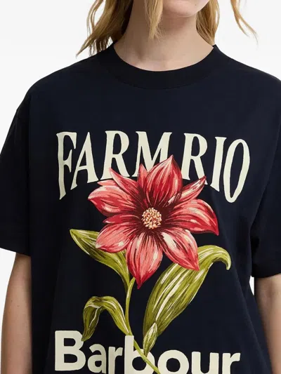 X FARM RIO FLORAL-PRINT T-SHIRT