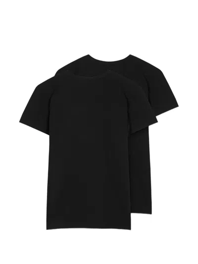 Versace Printed Cotton-jersey Undershirt 2-pack In Black