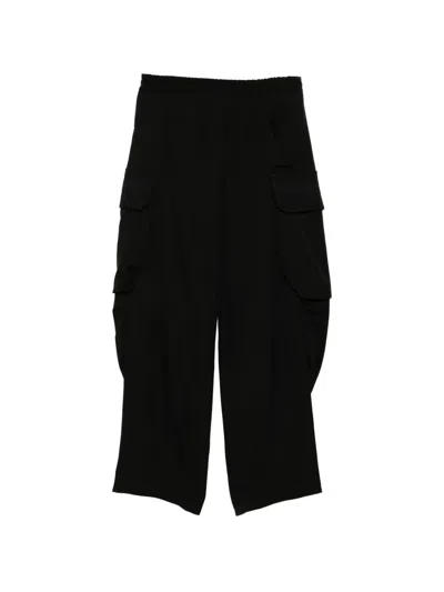Devoa Wool Trousers In Black