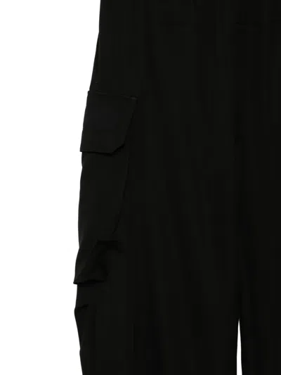 Devoa Wool Trousers In Black