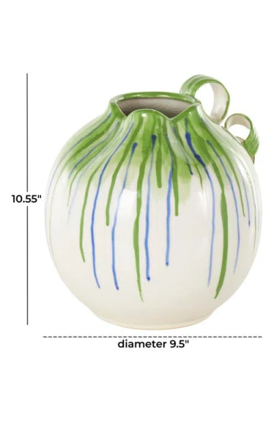 Uma Stripe Ceramic Vase In Multi