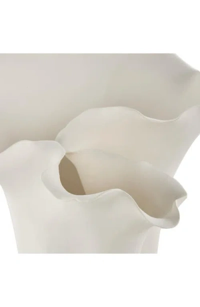 Uma Abstract Ceramic Vase In White