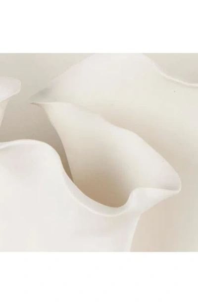 Uma Abstract Ceramic Vase In White