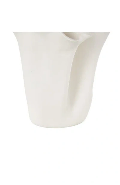 Uma Abstract Ceramic Vase In White