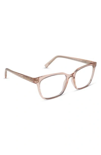 Diff Alex 50mm Square Blue Light Blocking Glasses In Neutral
