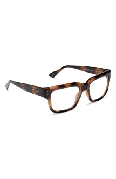Diff Cade 52mm Square Blue Light Blocking Glasses In Transparent
