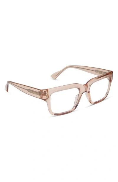 Diff Cade 52mm Square Blue Light Blocking Glasses In Yellow