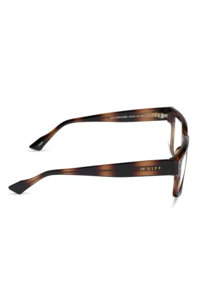 Diff Cade 52mm Square Blue Light Blocking Glasses In Transparent