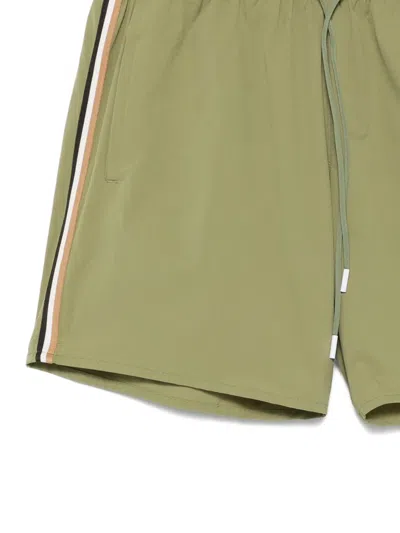 Bosa 사이드 스트라이프 드로스트링 수영복 쇼츠 In Green