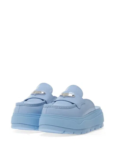 Jordan Logo-plaque Platform Mules In Multi