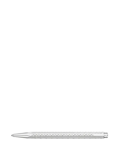 Caran D'ache Check-patterned Ballpoint Pen In Gray