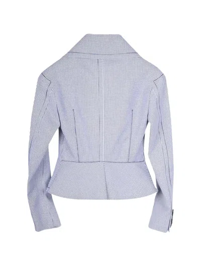 Dsquared2 Houndstooth Double-breasted Blazer In Blue
