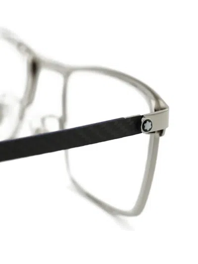Montblanc Rectangle-frame Glasses In Gray