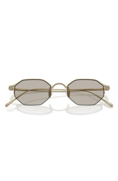 Armani Exchange Ax  49mm Rectangular Sunglasses In Gray
