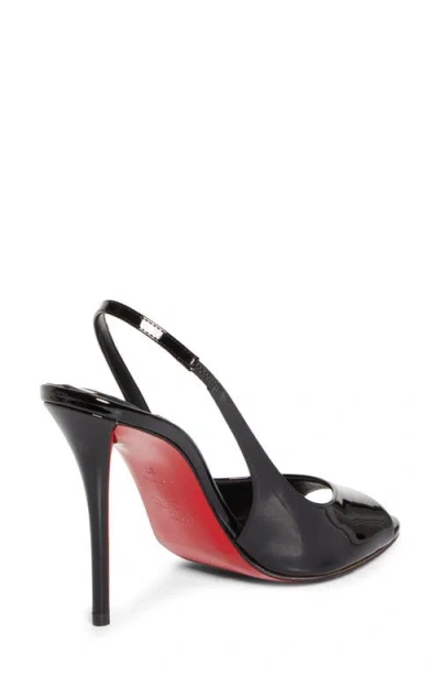 Christian Louboutin Sofia Z 110 Slingback Sandals In Patent Leather In Black