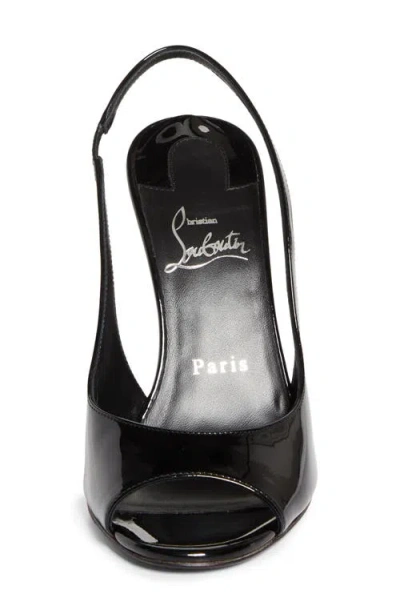 Christian Louboutin Sofia Z 110 Slingback Sandals In Patent Leather In Black