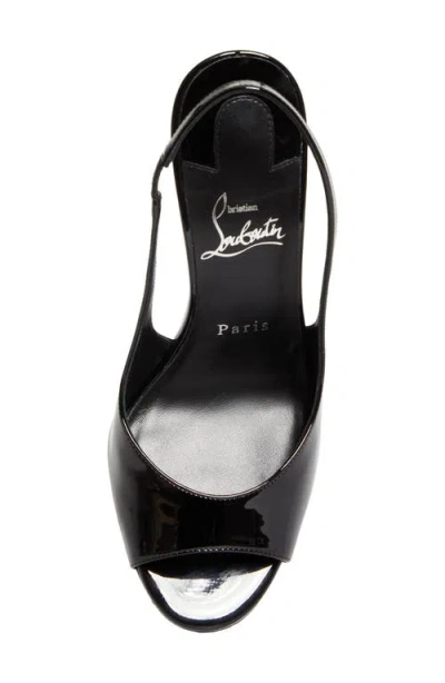 Christian Louboutin Sofia Z 110 Slingback Sandals In Patent Leather In Black