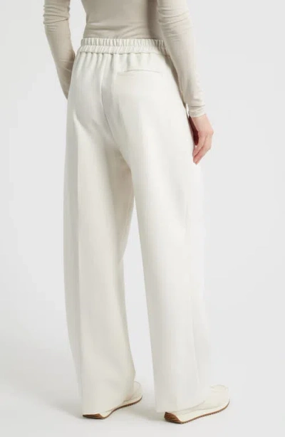 Bernardo Pleated Drawstring Pants In White
