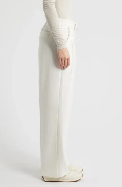 Bernardo Pleated Drawstring Pants In White