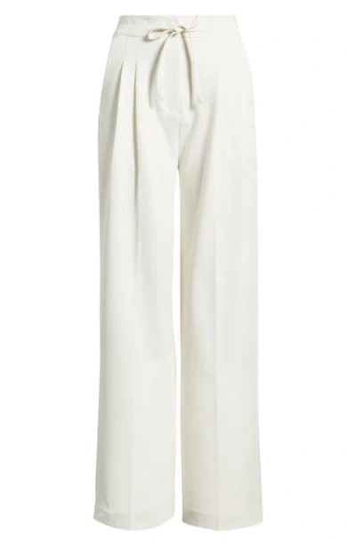Bernardo Pleated Drawstring Pants In White