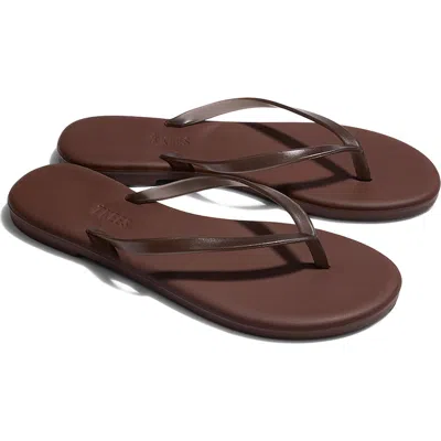 Tkees Foundation Matte Flip Flops In Cappuccino In Burgundy