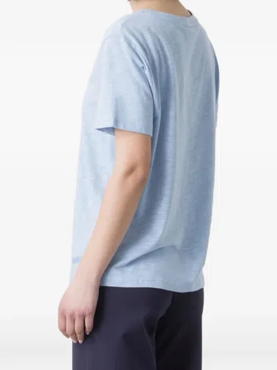 Dimensione Danza Slub-texture Logo-print T-shirt In Blue
