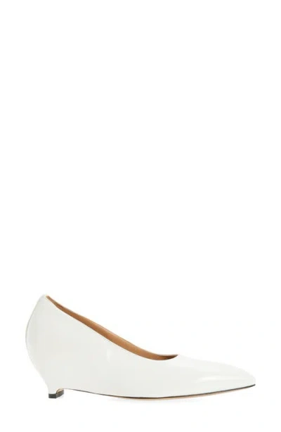 Maison Margiela Womens White H55 Pointed-toe Leather Courts Eur 40 / 7 Uk In Animal Print