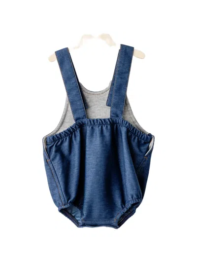 Andywawa Button-fastening Pocket Romper In Blue