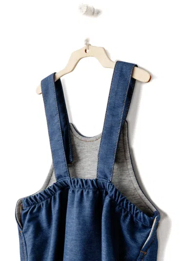 Andywawa Button-fastening Pocket Romper In Blue
